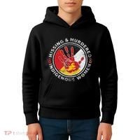 Mmiw Missing & Murdered Indigenous Women Red Hand Kids Hoodie thumb 4