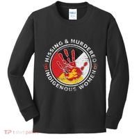 Mmiw Missing & Murdered Indigenous Women Red Hand Kids Long Sleeve Shirt thumb 0