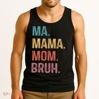 Ma Mama Mom Bruh Mommy Funny Saying Mother Tank Top thumb 3