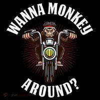 Monkey Motorcycle Long Sleeve Shirt thumb 2