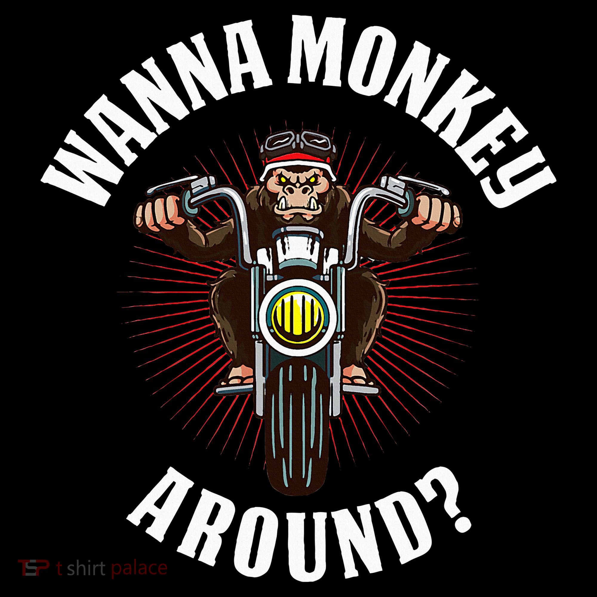 Monkey Motorcycle Long Sleeve Shirt