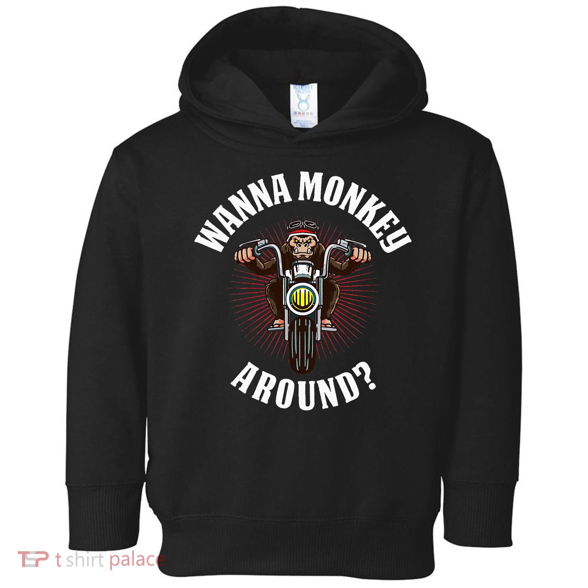 Monkey Motorcycle Toddler Hoodie