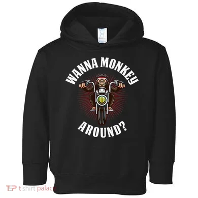 Monkey Motorcycle Toddler Hoodie