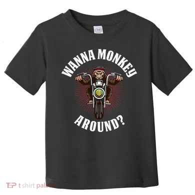 Monkey Motorcycle Toddler T-Shirt