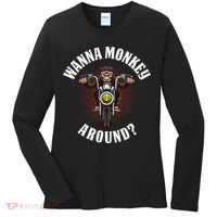 Monkey Motorcycle Women's Long Sleeve Shirt thumb 0