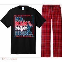 Ma Mama Mom Bruh Baseball Loud And Proud All Day Every Day Gift Pajama Set thumb 0