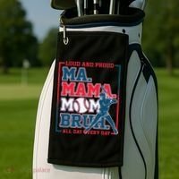 Ma Mama Mom Bruh Baseball Loud And Proud All Day Every Day Gift Golf Towel thumb 2