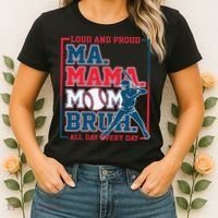 Ma Mama Mom Bruh Baseball Loud And Proud All Day Every Day Gift Women's T-Shirt thumb 2