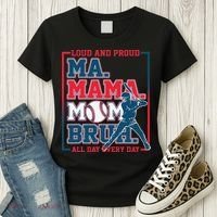 Ma Mama Mom Bruh Baseball Loud And Proud All Day Every Day Gift Women's T-Shirt thumb 3