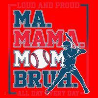 Ma Mama Mom Bruh Baseball Loud And Proud All Day Every Day Gift Santa Hat thumb 1
