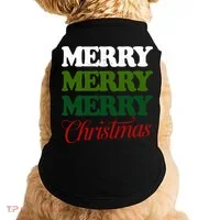 Merry Merry Merry Christmas Doggie Tank thumb 0