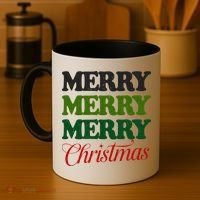 Merry Merry Merry Christmas Coffee Mug thumb 4