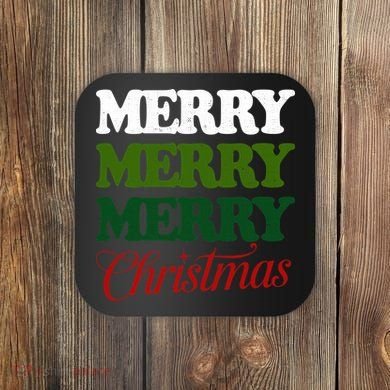 Merry Merry Merry Christmas Coaster