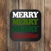 Merry Merry Merry Christmas Coaster thumb 0