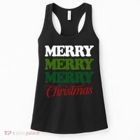 Merry Merry Merry Christmas Women's Tank Top thumb 0