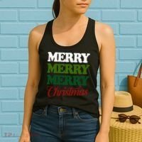 Merry Merry Merry Christmas Women's Tank Top thumb 2