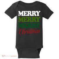 Merry Merry Merry Christmas Baby Bodysuit thumb 0