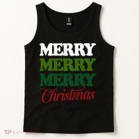 Merry Merry Merry Christmas Tank Top thumb 2