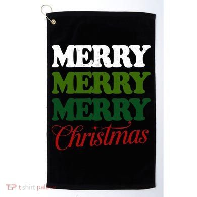 Merry Merry Merry Christmas Golf Towel