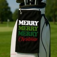 Merry Merry Merry Christmas Golf Towel thumb 2