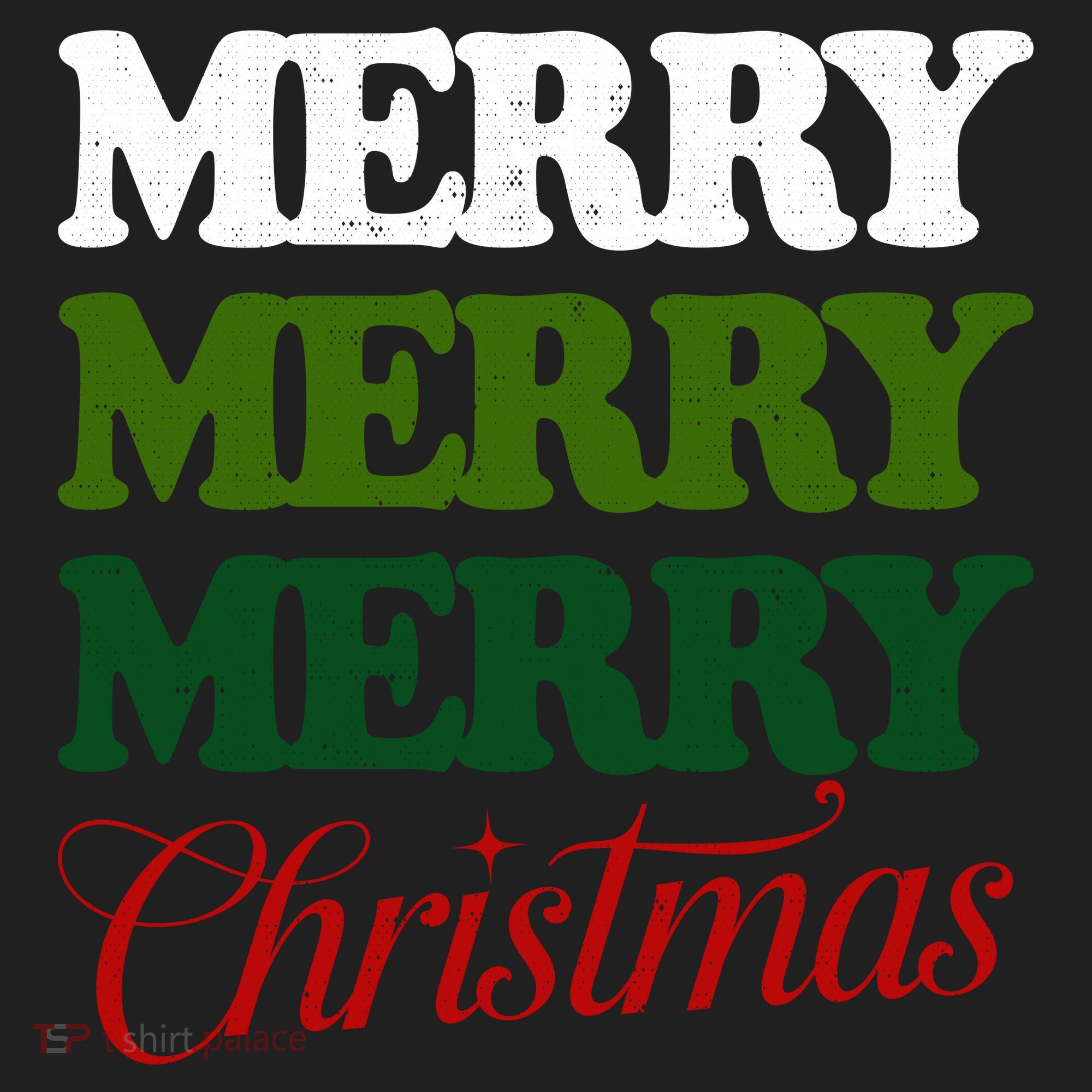 Merry Merry Merry Christmas Golf Towel