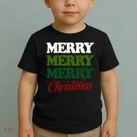 Merry Merry Merry Christmas Toddler T-Shirt thumb 2