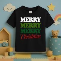 Merry Merry Merry Christmas Toddler T-Shirt thumb 3