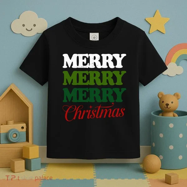 Merry Merry Merry Christmas Toddler T-Shirt
