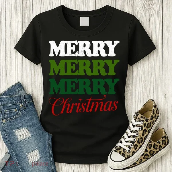 Merry Merry Merry Christmas Women's T-Shirt