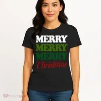 Merry Merry Merry Christmas Women's T-Shirt thumb 4