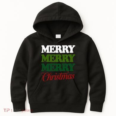 Merry Merry Merry Christmas Kids Hoodie