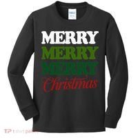 Merry Merry Merry Christmas Kids Long Sleeve Shirt thumb 0