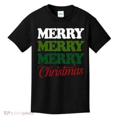 Merry Merry Merry Christmas Kids T-Shirt