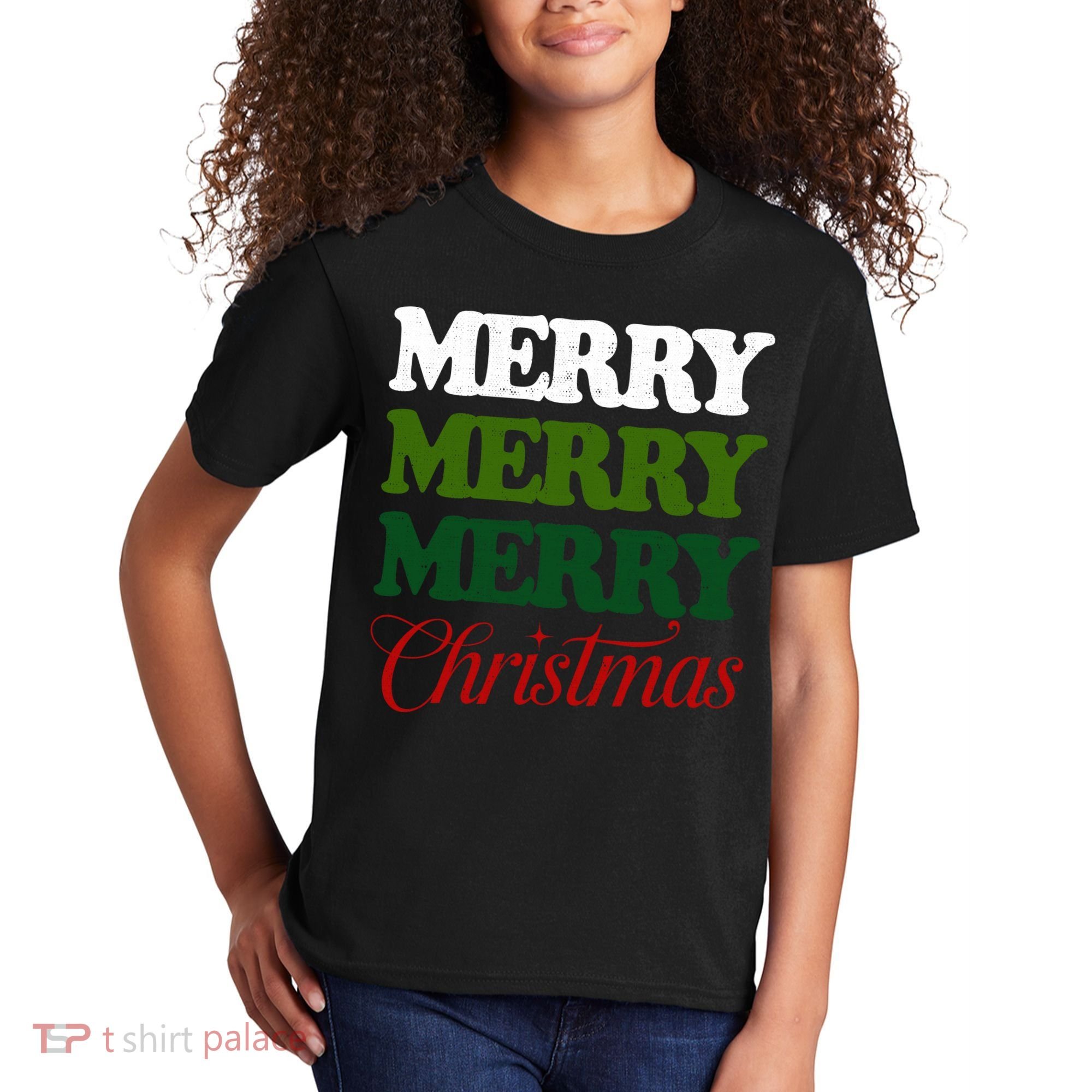 Merry Merry Merry Christmas Kids T-Shirt