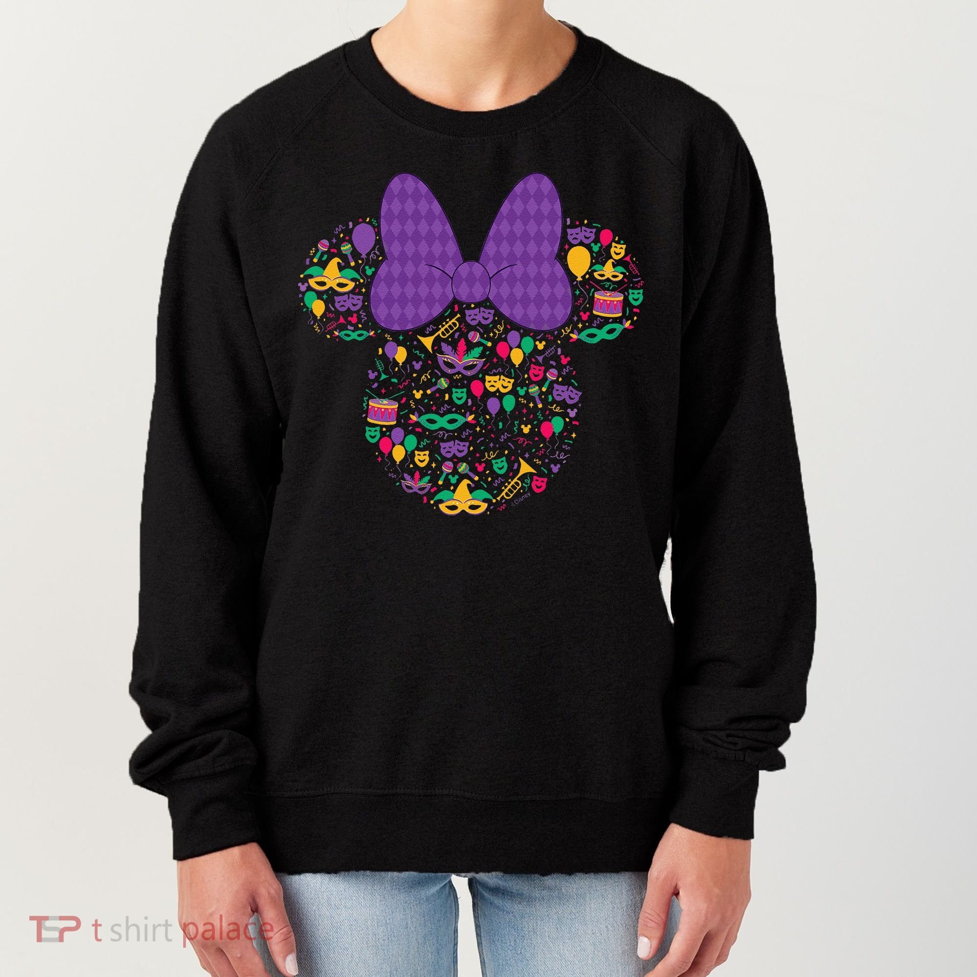 Minnie Mouse Mardi Gras Carnival Holiday Icon Women's Sweatshirt