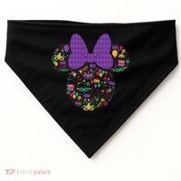Minnie Mouse Mardi Gras Carnival Holiday Icon USA-Made Doggie Bandana thumb 0