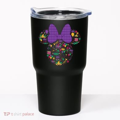Minnie Mouse Mardi Gras Carnival Holiday Icon Tumbler