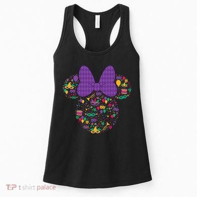 Minnie Mouse Mardi Gras Carnival Holiday Icon Women's Tank Top