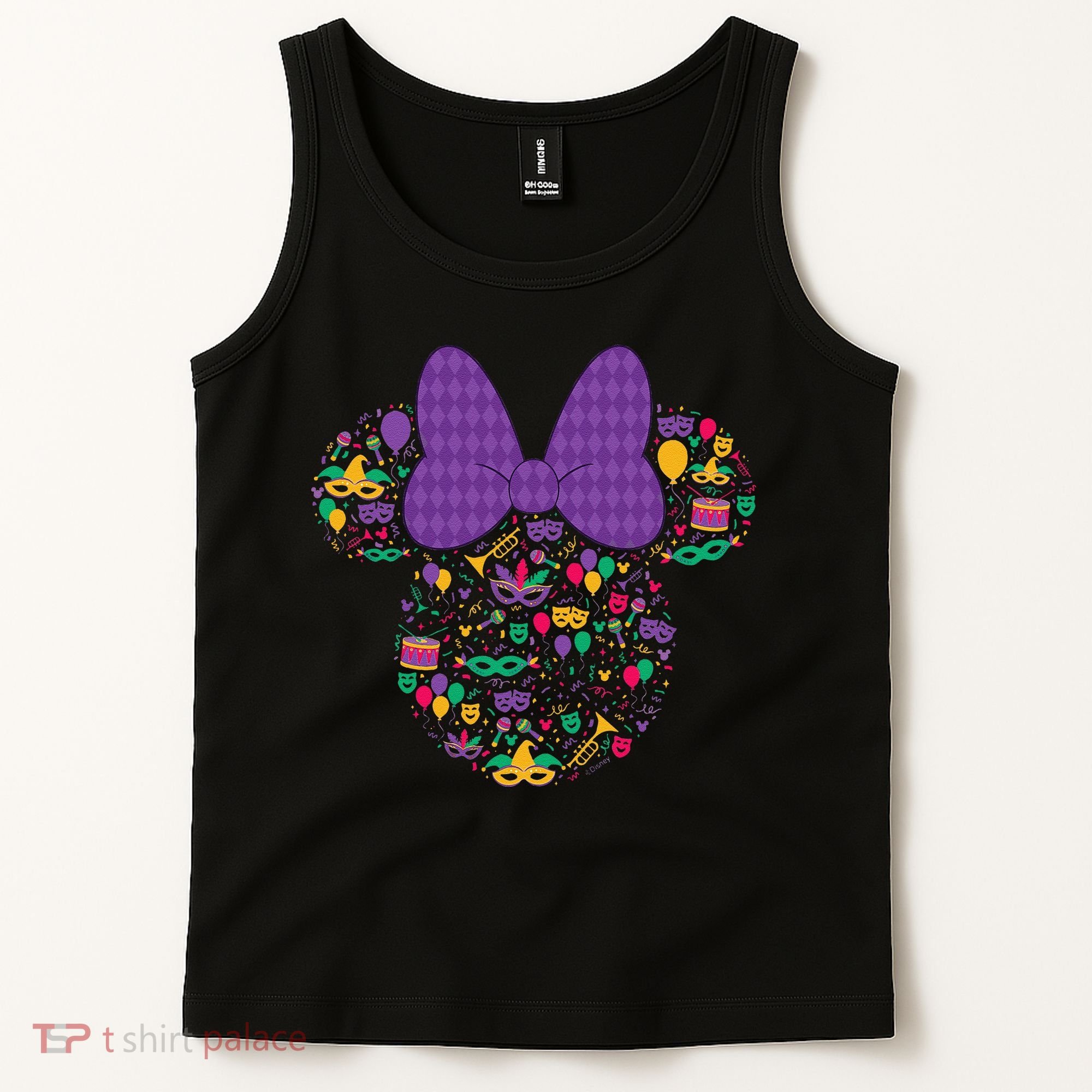 Minnie Mouse Mardi Gras Carnival Holiday Icon Tank Top