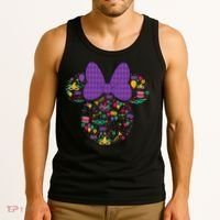 Minnie Mouse Mardi Gras Carnival Holiday Icon Tank Top thumb 3