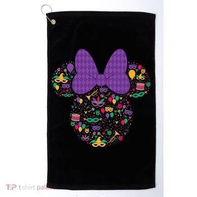 Minnie Mouse Mardi Gras Carnival Holiday Icon Golf Towel
