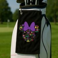 Minnie Mouse Mardi Gras Carnival Holiday Icon Golf Towel thumb 2