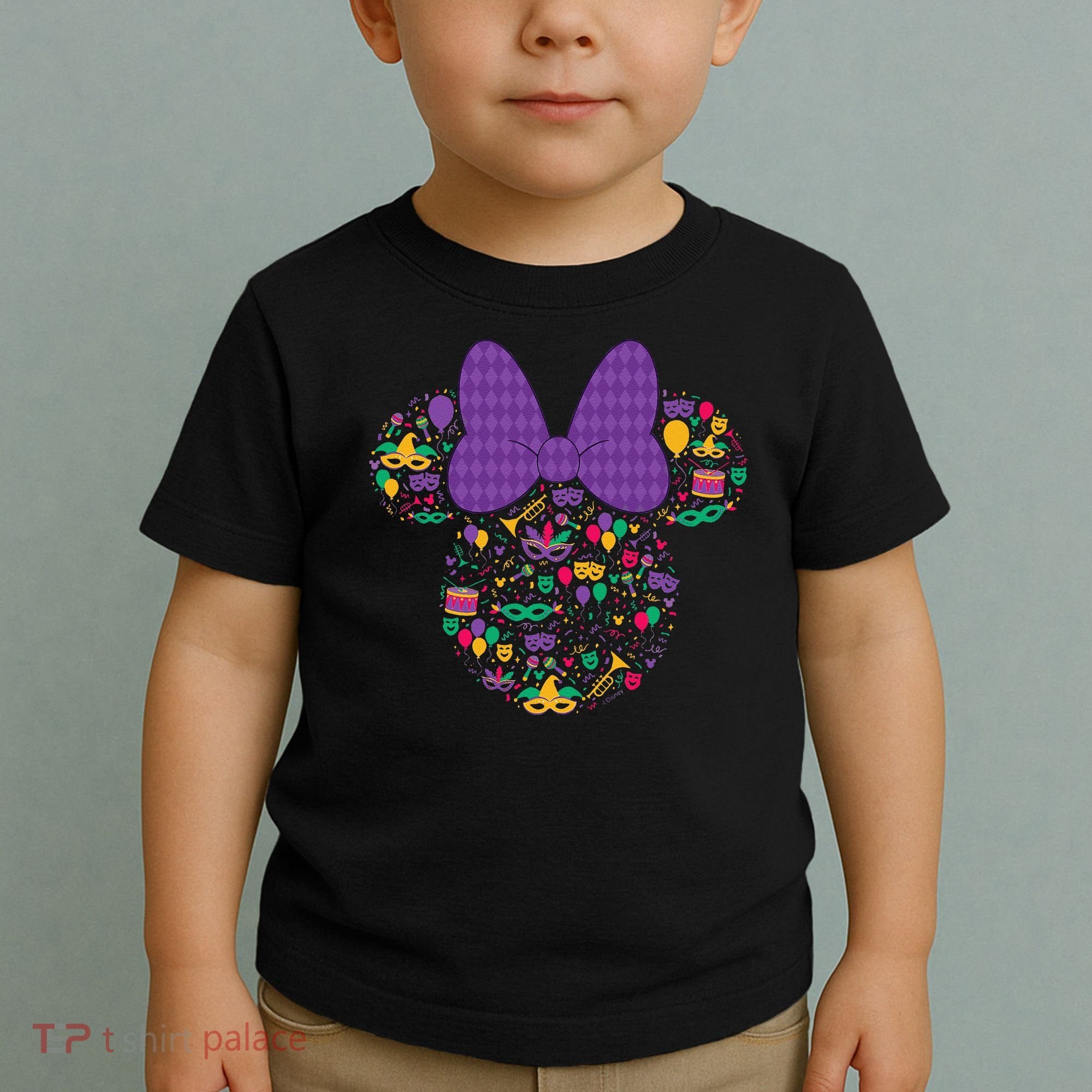 Minnie Mouse Mardi Gras Carnival Holiday Icon Toddler T-Shirt
