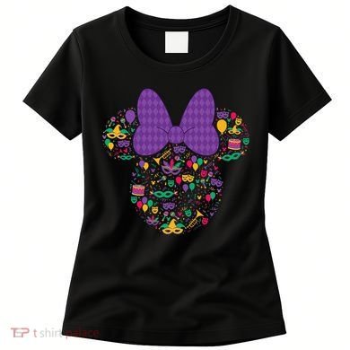 Minnie Mouse Mardi Gras Carnival Holiday Icon Women's T-Shirt