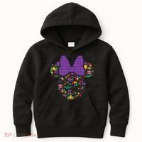 Minnie Mouse Mardi Gras Carnival Holiday Icon Kids Hoodie thumb 0