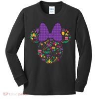 Minnie Mouse Mardi Gras Carnival Holiday Icon Kids Long Sleeve Shirt thumb 0