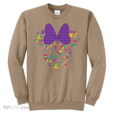 Minnie Mouse Mardi Gras Carnival Holiday Icon Sweatshirt