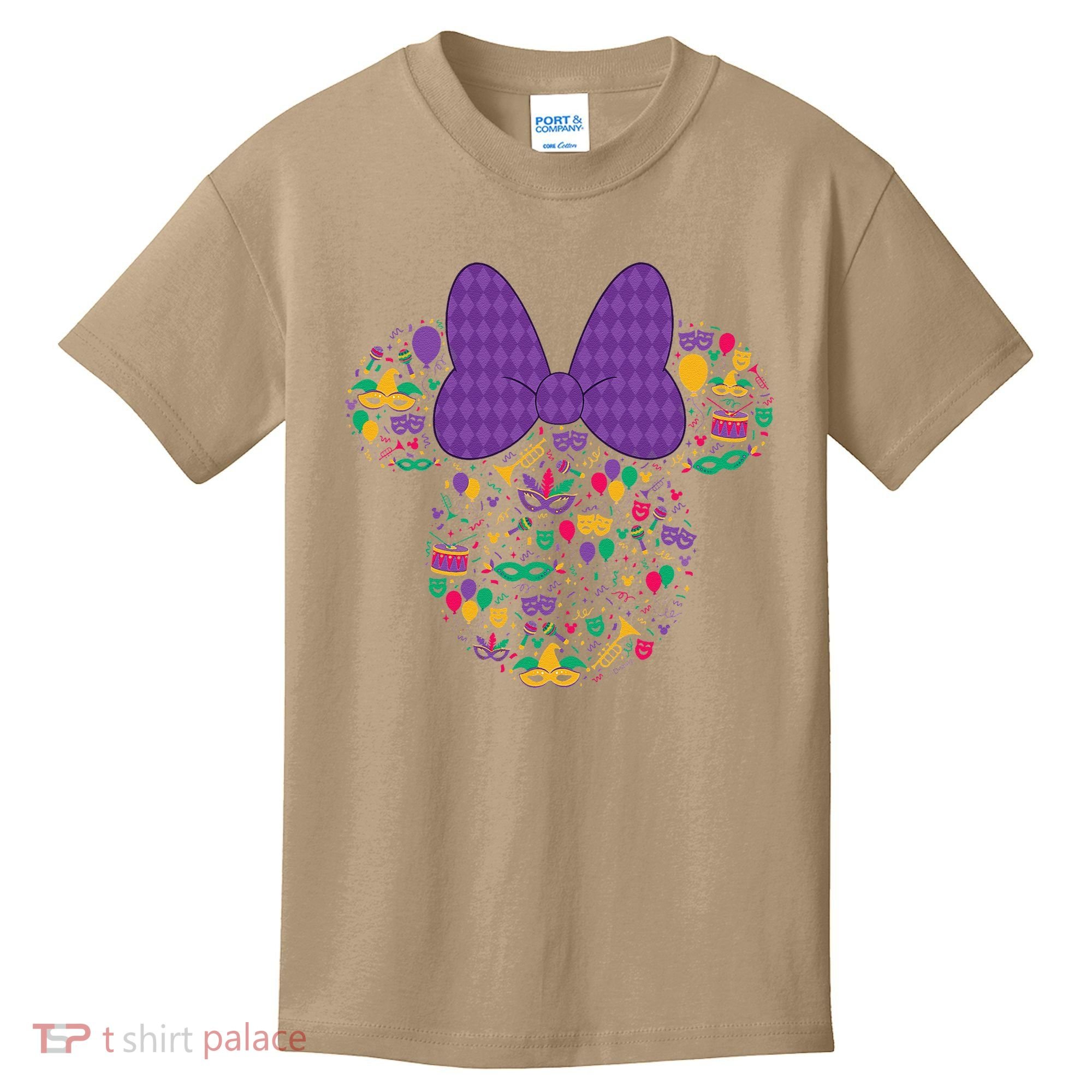 Minnie Mouse Mardi Gras Carnival Holiday Icon Kids T-Shirt