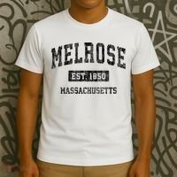 Melrose Massachusetts MA Vintage Sports Red T-Shirt thumb 3