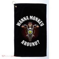Monkey Motorcycle Golf Towel thumb 0